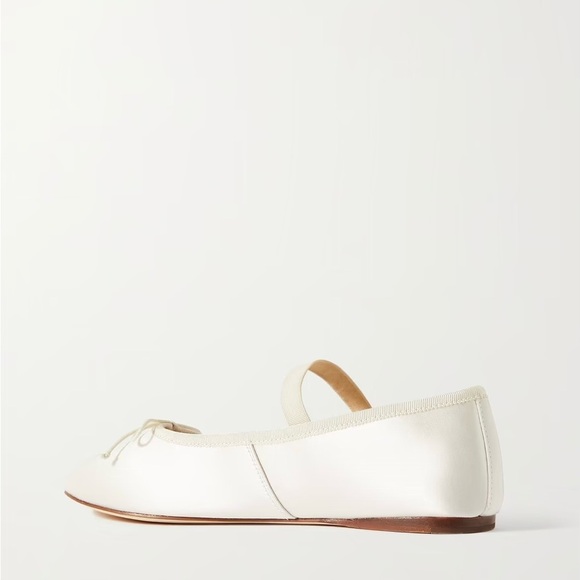 NWB Loeffler Randall Leonie Mary Jane Ballet Flats in Ivory Satin, 7.5 - Picture 7 of 7